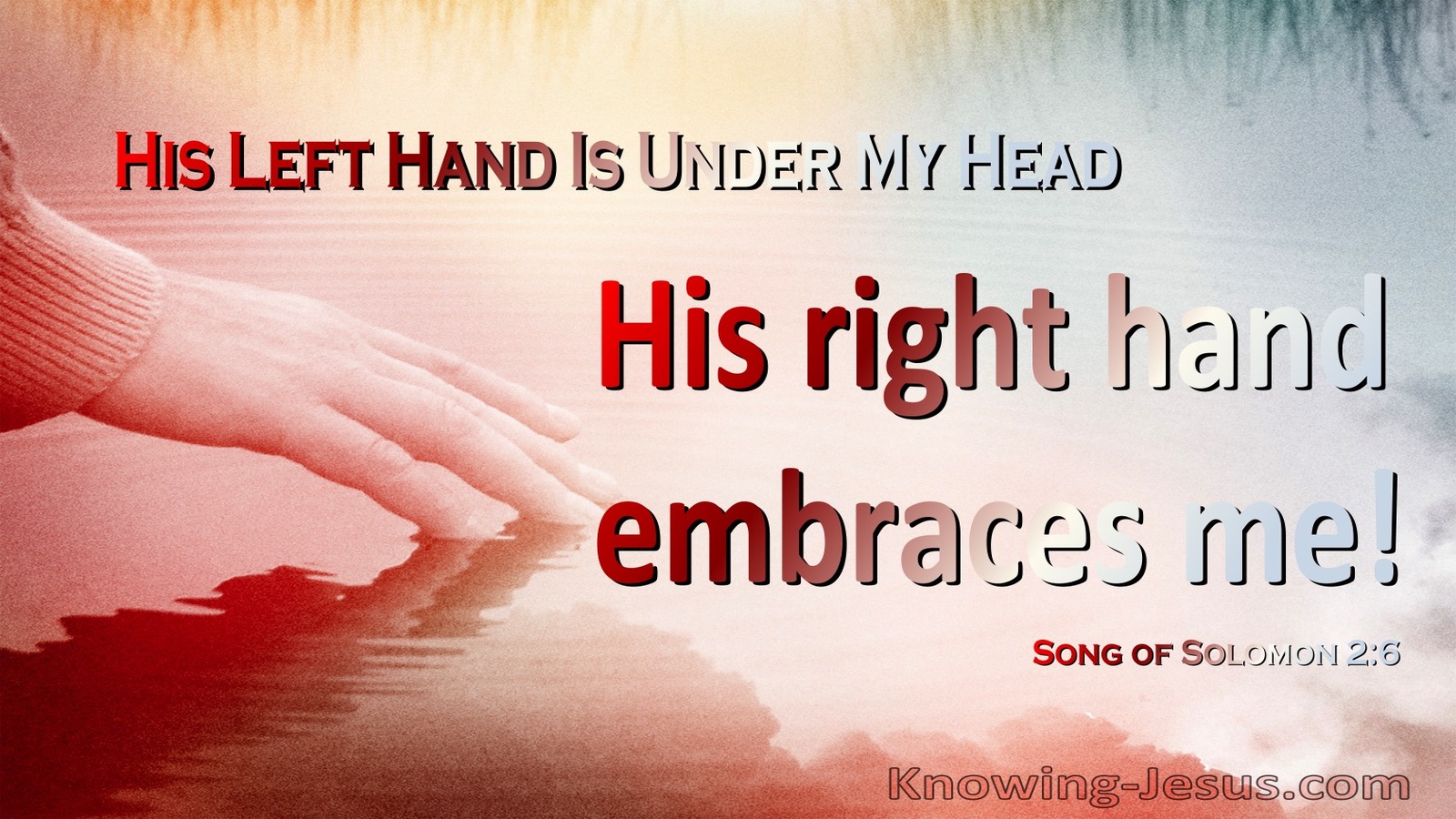 Song of Solomon 2-6 His Right Hand Embraces Me (pink)